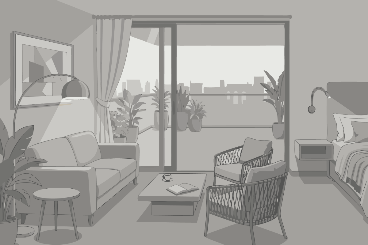 Corner Queen Room - Not Pet Friendly